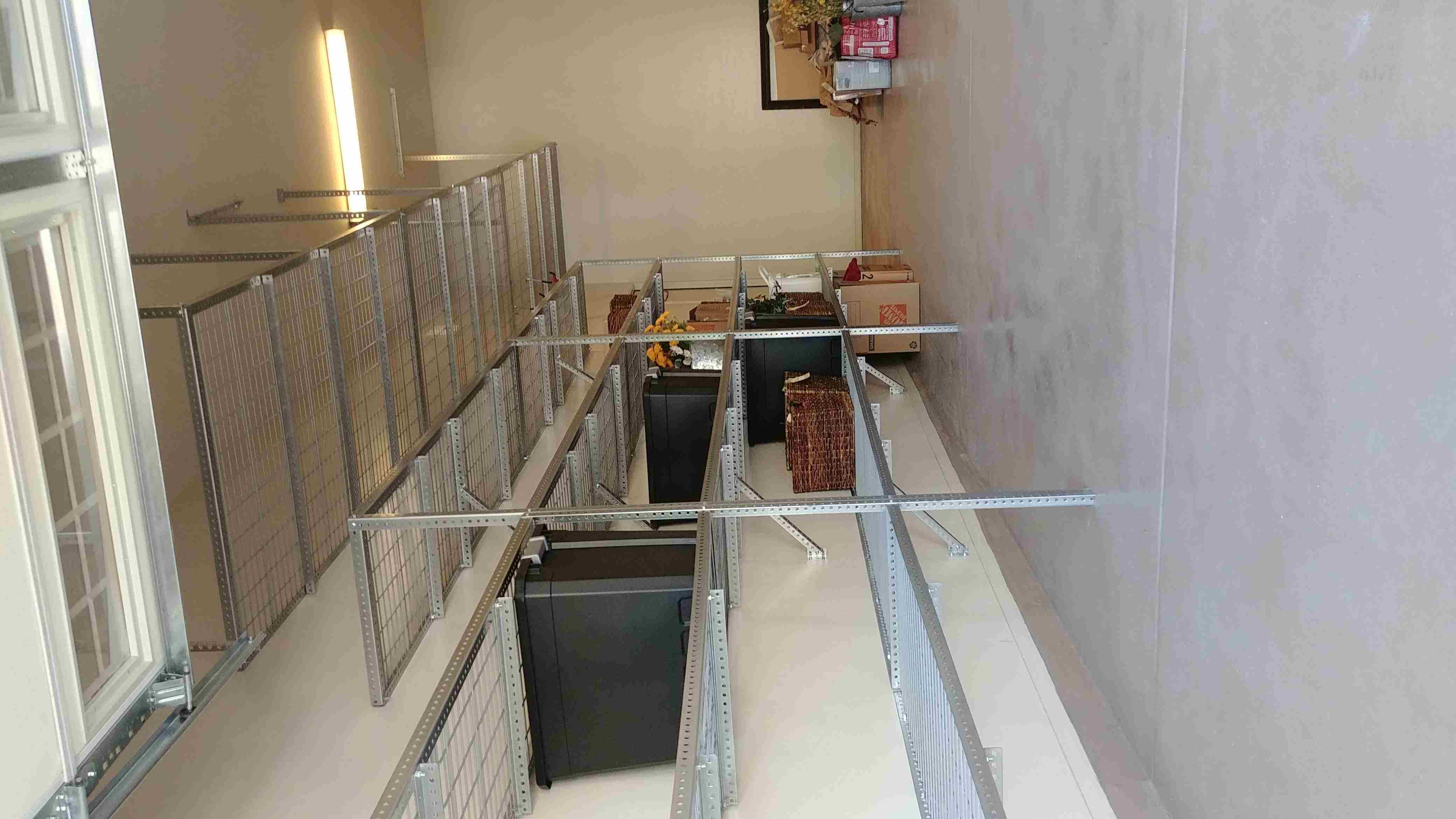 Custom overhead garage storage installation
