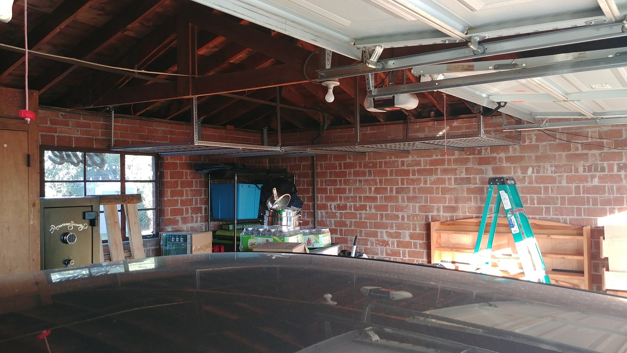 Organized garage space