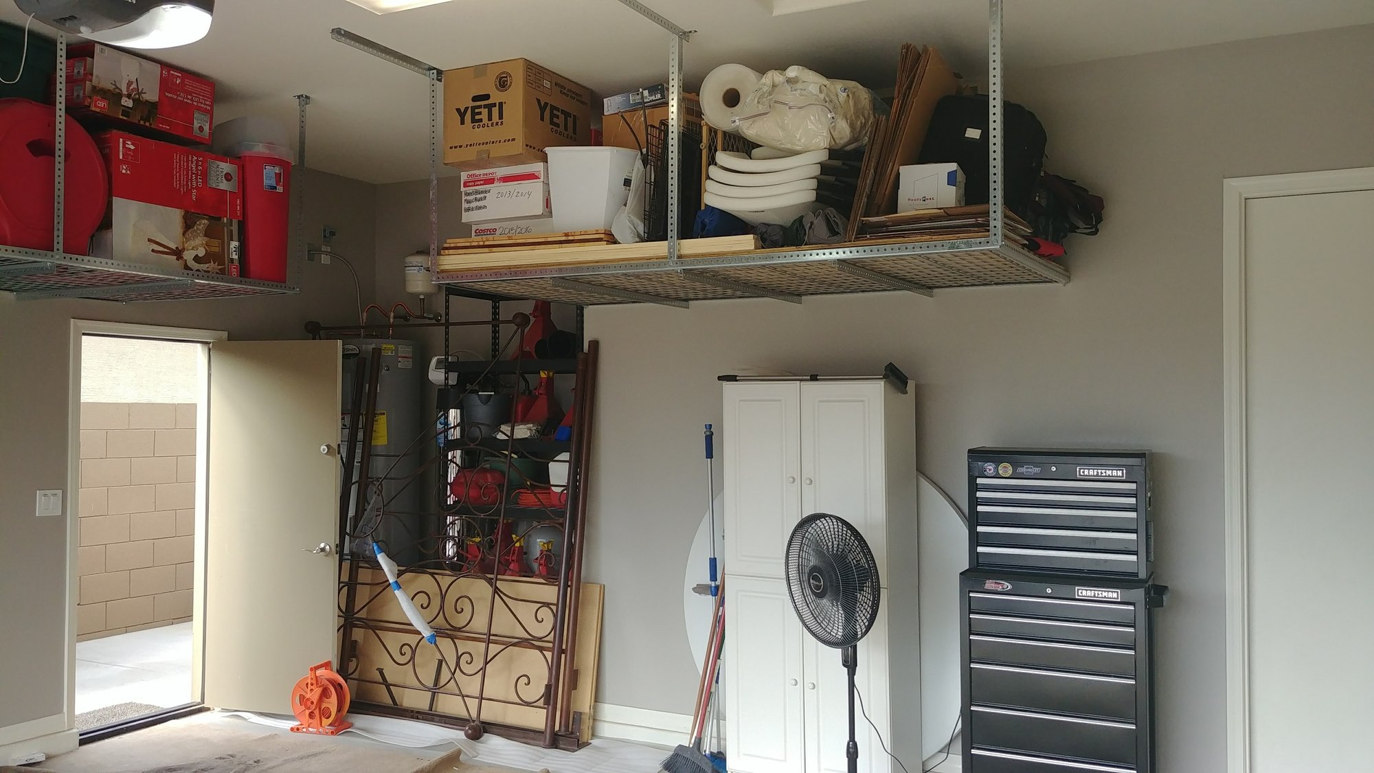 Organized garage space