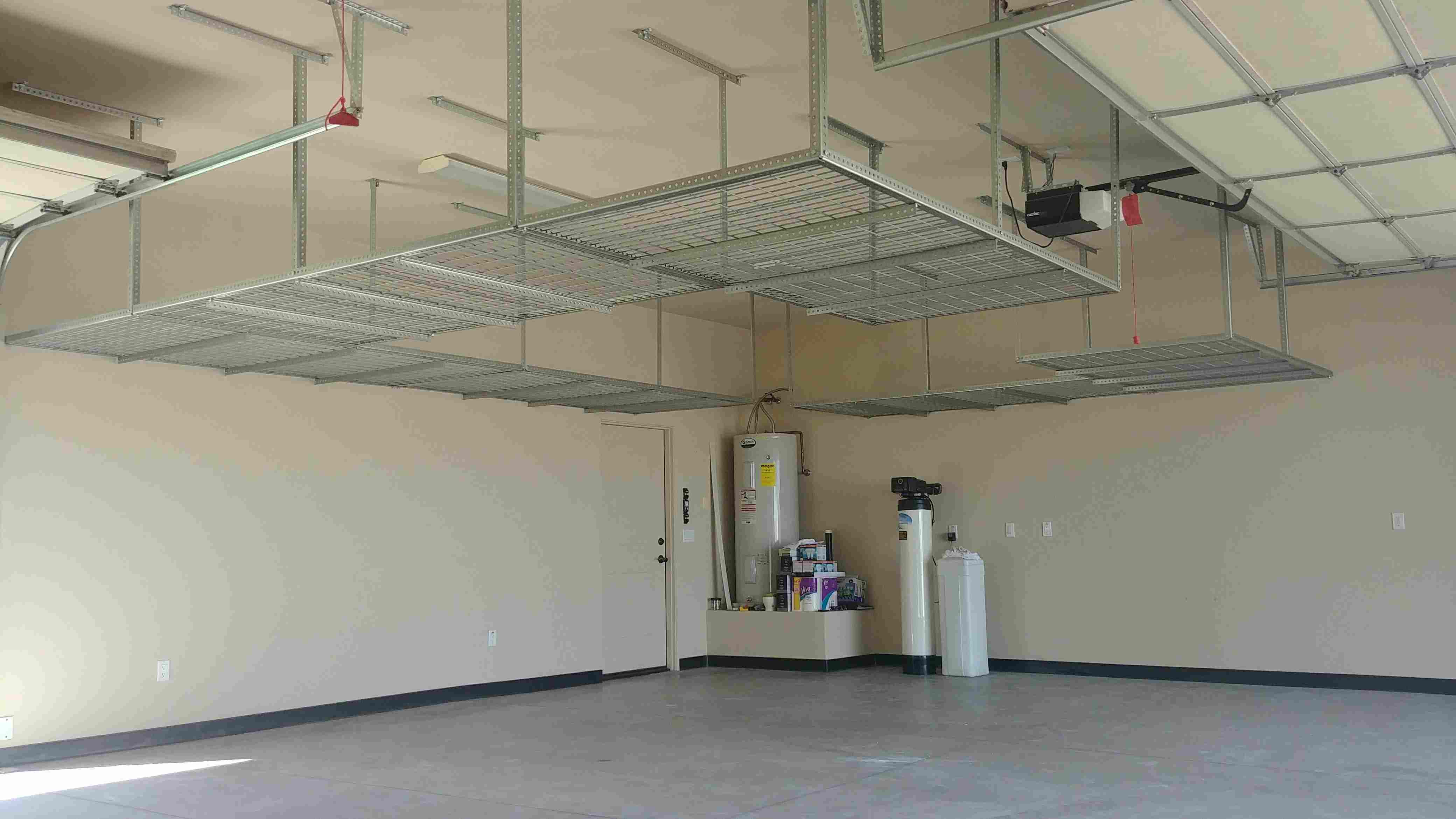Multiple overhead garage storage racks Phoenix