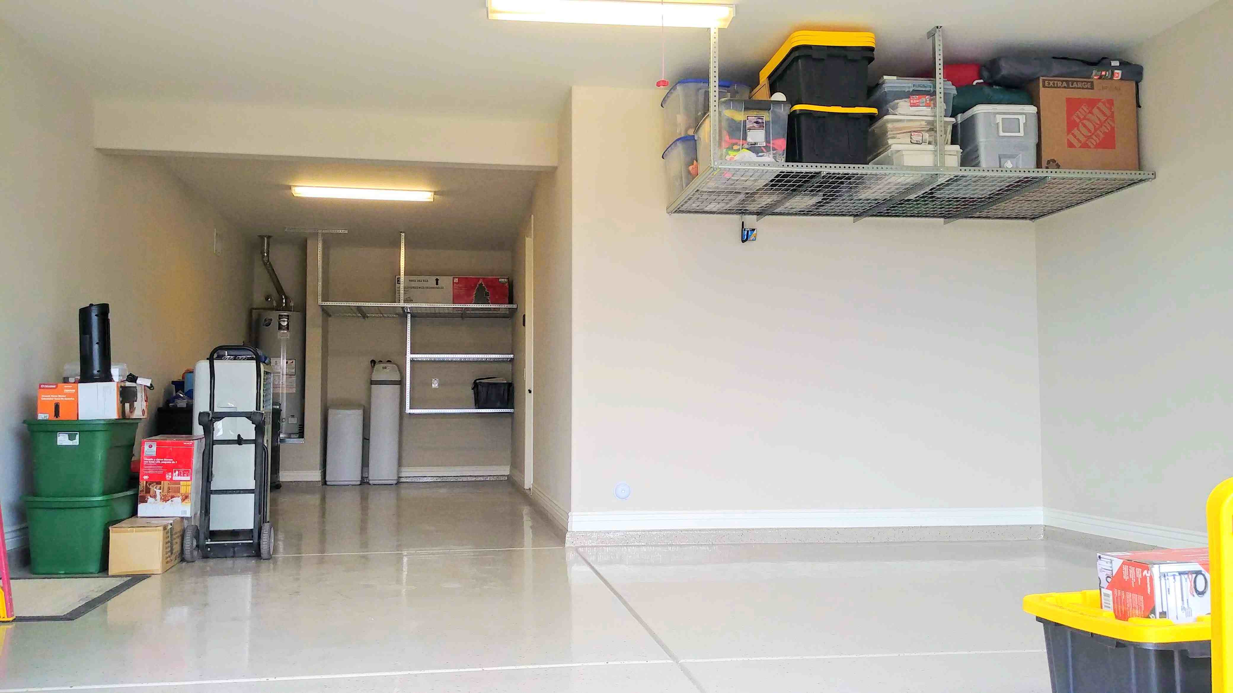 Custom-fitted storage shelves