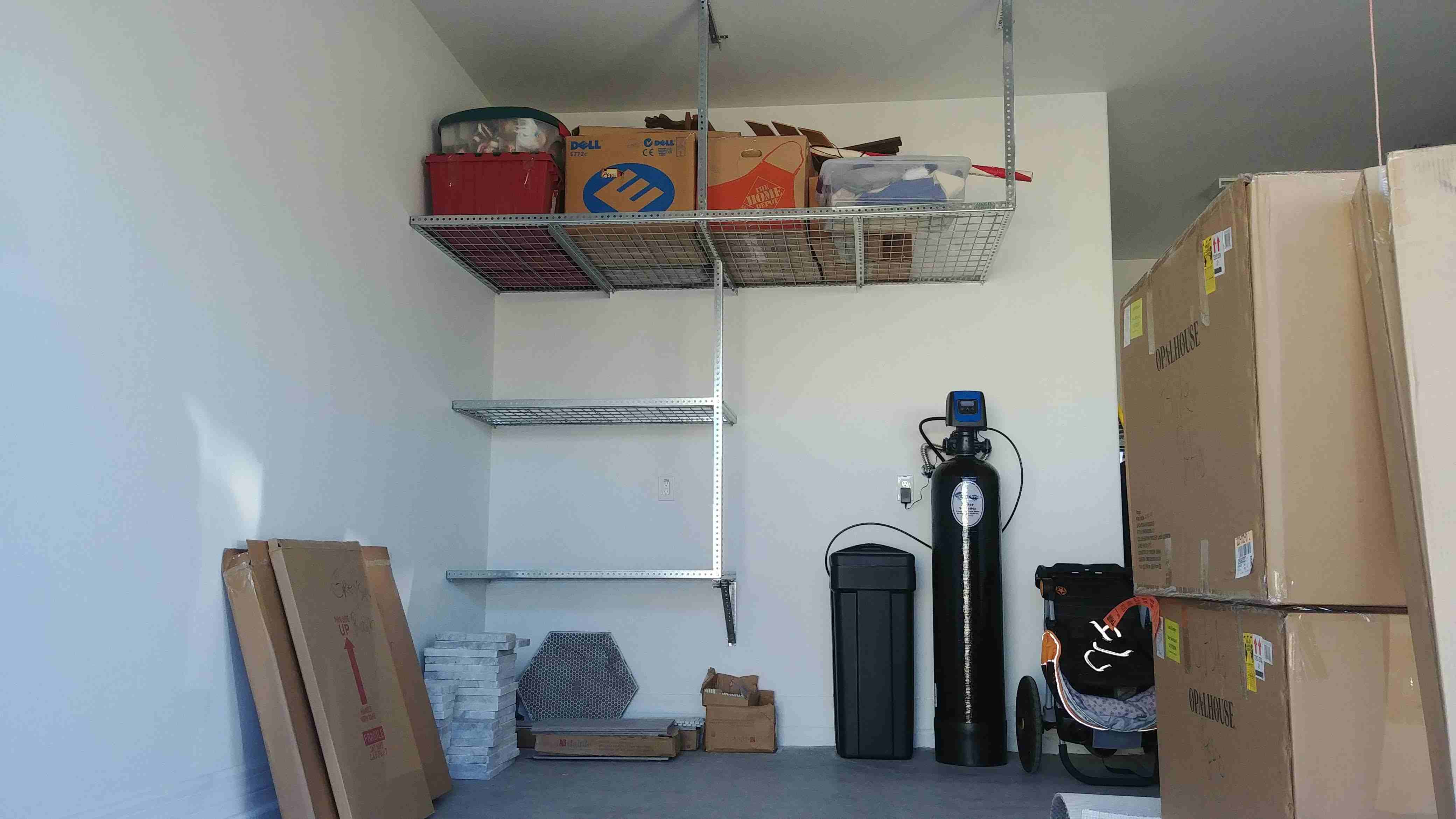 Custom garage storage shelves